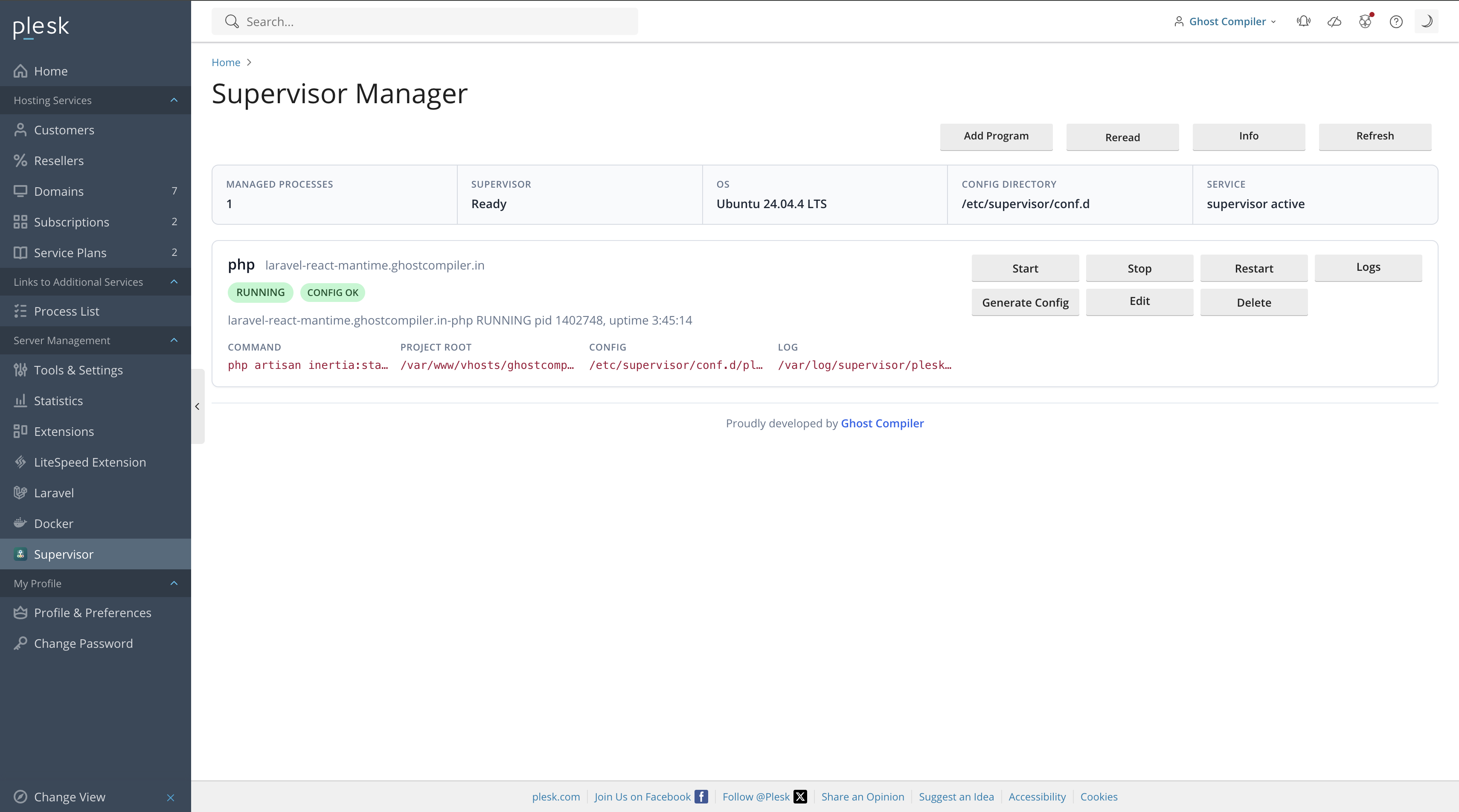 Supervisor Manager dashboard light theme